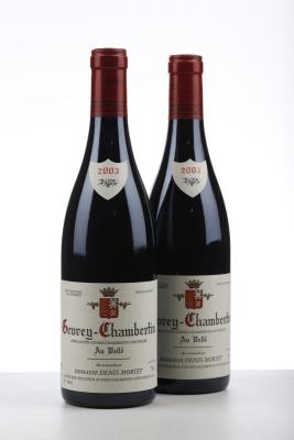 GEVREY CHAMBERTIN AU VELLE 2003 - Denis Mortet - 2 Bottles