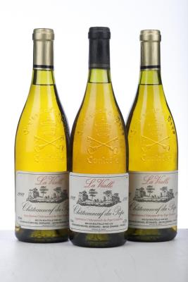 CHATEAUNEUF DU PAPE BLANC DOMAINE DE LA VIALLE 1992 - Michel Bernard - 3 Bottles