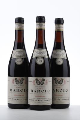BAROLO RISERVA SPECIALE BUSSIA 1961 - Conterno Aldo - 3 Bottles