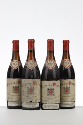 CHATEAUNEUF DU PAPE CLOS DES PAPES 1967 - Paul Avril - Mb - 4 Bottles