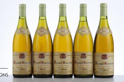 MEURSAULT GENEVRIERES 1990 - Michelot - 5 Bottles
