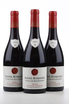 VOSNE ROMANEE LES MALCONSORTS 2011 - Francois Lamarche - 3 Bottles