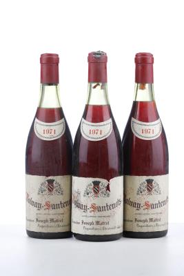 VOLNAY SANTENOS 1971 - Joseph Matrot - 3 Bottles