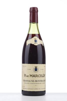 CHASSAGNE MONTRACHET ROUGE 1976 - P de Marcilly - 1 Bottle
