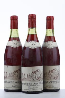 BOURGOGNE ROUGE MONTRE CUL 1976 - Rene Bouvier - 3 Bottles