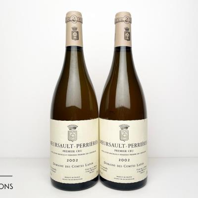 MEURSAULT PERRIERES 2002 - Comtes Lafon - 2 Bottles