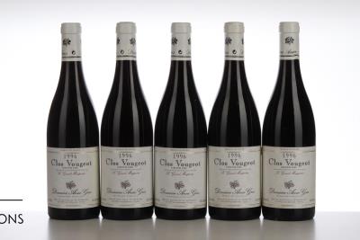 CLOS VOUGEOT LE GRAND MAUPERTUI 1996 - Anne Gros - 5 Bottles