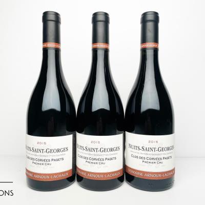NUITS ST GEORGES CLOS DES CORVEES PAGETS 2015 - Arnoux Lachaux - 3 Bottles