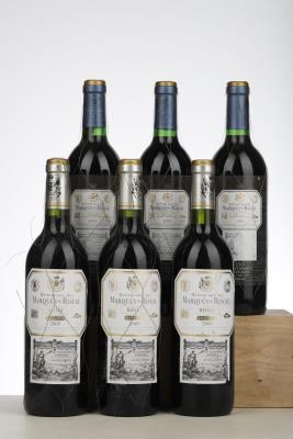 RIOJA 3*2005 RESERVA + 3*2001 - Marques de Riscal - 6 Bottles