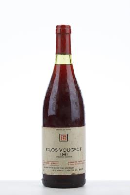 CLOS VOUGEOT 1981 - Rene Engel - 1 Bottle