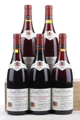 GEVREY CHAMBERTIN LES CAZETIERS 1985 - Joseph Drouhin - 5 Bottles