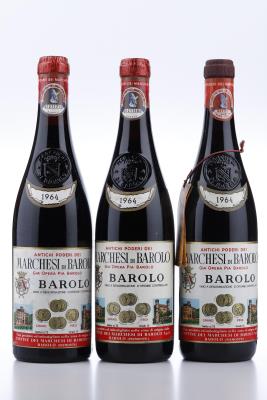 BAROLO 1964 - Marchesi di Barolo - 3 Bottles