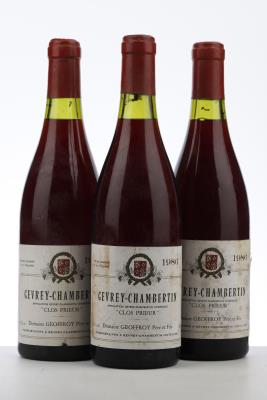 GEVREY CHAMBERTIN CLOS PRIEUR 1986 - Geoffroy - 3 Bottles