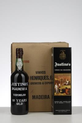 JUSTINO'S 10 YEAR OLD VERDELHO MADEIRA NV - Justino's - bottled 09/90 - 6 Bottles - Oc 1
