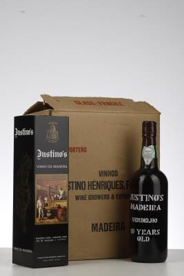 JUSTINO'S 10 YEAR OLD VERDELHO MADEIRA NV - Justino's - bottled 09/90 - 6 Bottles - Oc 6