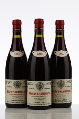 GEVREY CHAMBERTIN VIEILLES VIGNES 2002 - Dominique Laurent - 3 Bottles