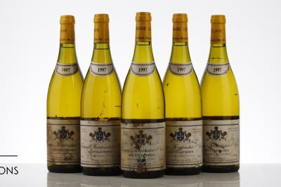 PULIGNY MONTRACHET LES FOLATIERES 1997 - Leflaive - 5 Bottles