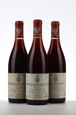 CHAMBOLLE MUSIGNY 1 ER CRU LES VIGNES DU CHATEAU VIEILLES VIGNES 1969 - Grivelet - 3 Bottles