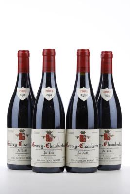 GEVREY CHAMBERTIN AU VELLE 2003 - Denis Mortet - 4 Bottles