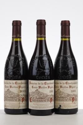 CHATEAUNEUF DU PAPE CUVEE VIEILLES VIGNES 2005 - Domaine de la Charbonniere - 3 Bottles