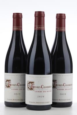 GEVREY CHAMBERTIN COMBE DU DESSUS 2020 - Berthaut Gerbet - 3 Bottles