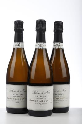 GONET MEDEVILLE BLANC DE NOIRS PREMIER CRU BRUT NV - Gonet Medeville - 3 Bottles
