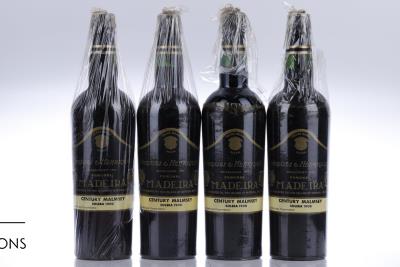 MADEIRA HENRIQUES CENTURY MALMSEY SOLERA 1900 - Henriques & Henriques - Mise en bouteille par L'Importateur - 4 Bottles