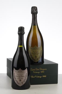 DOM PERIGNON ASSORTMENT 90 VINTAGE + 86 ROSE NV - Moet et Chandon - 2 Bottles - Oc 2