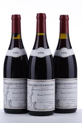 CHARMES CHAMBERTIN 1996 - Bernard Dugat Py - 3 Bottles