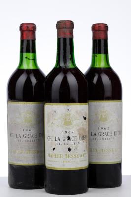 LA GRACE DIEUX 1962 - Mahler Besse - 3 Bottles