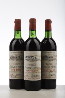 TROPLONG MONDOT 1974 - Mc - 3 Bottles