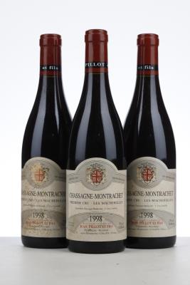 CHASSAGNE MONTRACHET  LES MACHERELLES 1998 - Jean Pillot - 3 Bottles