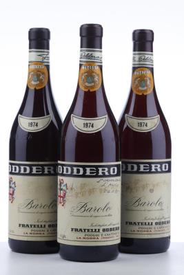 BAROLO 1974 - Oddero - 3 Bottles