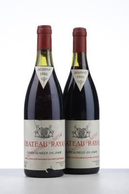 CHATEAUNEUF DU PAPE RAYAS 1986 - Reynaud - 2 Bottles
