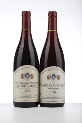 VOSNE ROMANEE LES PETITS MONTS 1995 + CHAMBOLLE MUSIGNY LES MOMBIES 1998 MIXED - Robert Sirugue - 2 Bottles