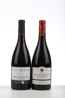 SAVIGNY LES BEAUNE AUX GRAVAINS 1*2006 + 1*2011  - Jean Marc Pavelot - 2 Bottles