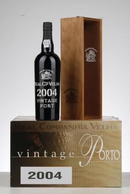 REAL COMPANHIA VELHA VINTAGE PORT 2004 - Real Companhia Velha - 6 Bottles - Owc 1