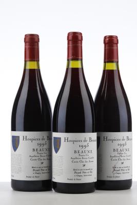 BEAUNE HOSPICES DE BEAUNE CUVEE CLOS DES AVAUX 1995 - Picard - 3 Bottles