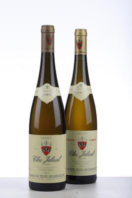 PINOT GRIS CLOS JEBSAL 1*2001 + 1*2007 VENDANGE TARDIVE  - Zind Humbrecht - 2 Bottles