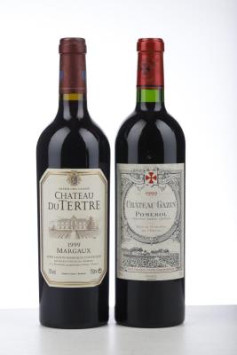 LOT 1999 BORDEAUX GAZIN + DU TERTRE 1999 - Mc - 2 Bottles