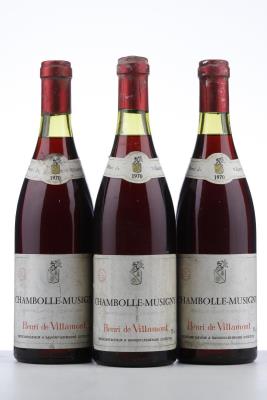 CHAMBOLLE MUSIGNY 1970 - Henri de Villamont - 3 Bottles