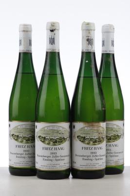 BRAUNEBERGER JUFFER SONNENUHR RIESLING SPATLESE 1993 - Fritz Haag - 4 Bottles