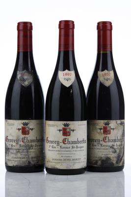 GEVREY CHAMBERTIN LAVAUX ST JACQUES 1997 - Denis Mortet - 3 Bottles