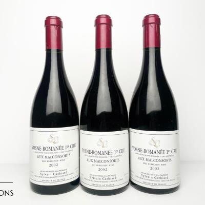 VOSNE ROMANEE AUX MALCONSORTS 2002 - Sylvain Cathiard - 3 Bottles