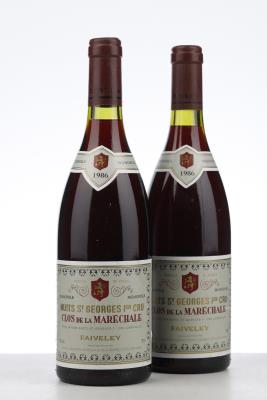 NUITS ST GEORGES CLOS DE LA MARECHALE 1986 - Faiveley - 2 Bottles