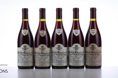 GEVREY CHAMBERTIN LAVAUX ST JACQUES 1998 - Claude Dugat - 5 Bottles