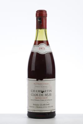 CHAMBERTIN CLOS DE BEZE 1971 - Clair Dau - 1 Bottle