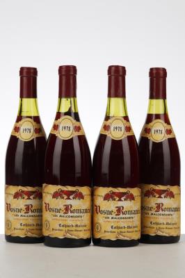 VOSNE ROMANEE LES MALCONSORTS 1978 - Cathiard Molinier - 4 Bottles