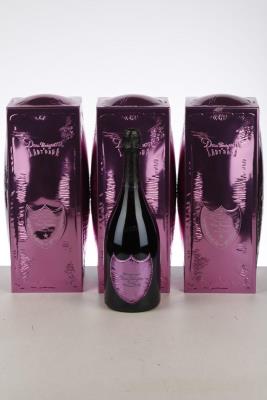 DOM PERIGNON ROSE LADY GAGA 2008 - Moet et Chandon - 3 Bottles - Metal Box