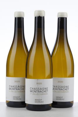 CHASSAGNE MONTRACHET BLANC LES FAIRENDES 2020 - Benoit Moreau - 3 Bottles